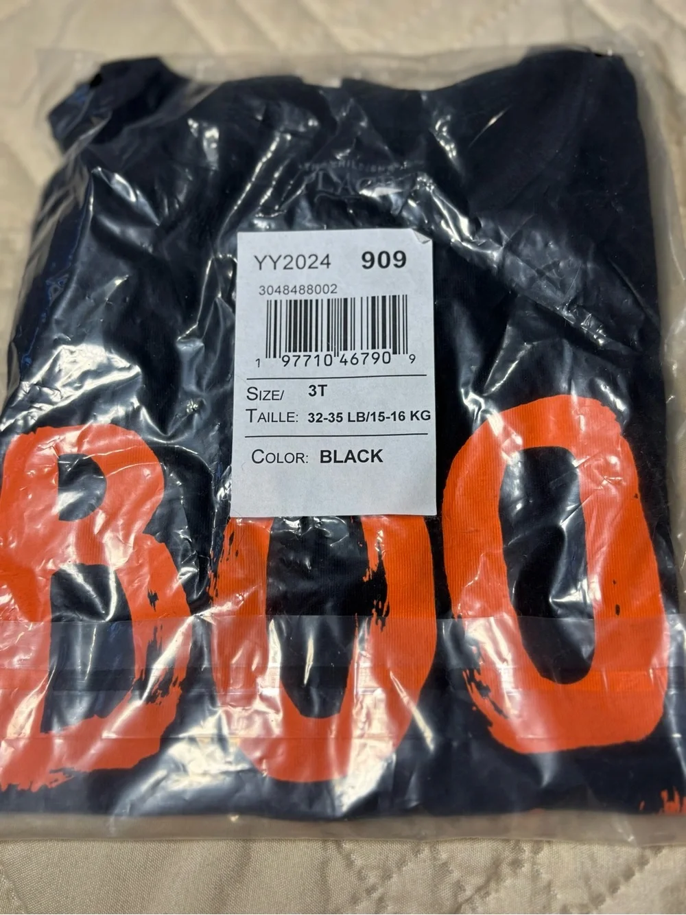 Children’s Place 3T Black 'Boo Yah' Graphic Tee